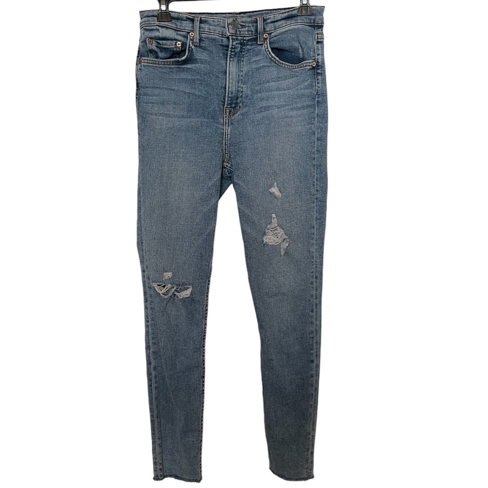 GRLFRND Blue Kendall Distressed Jeans Size 27